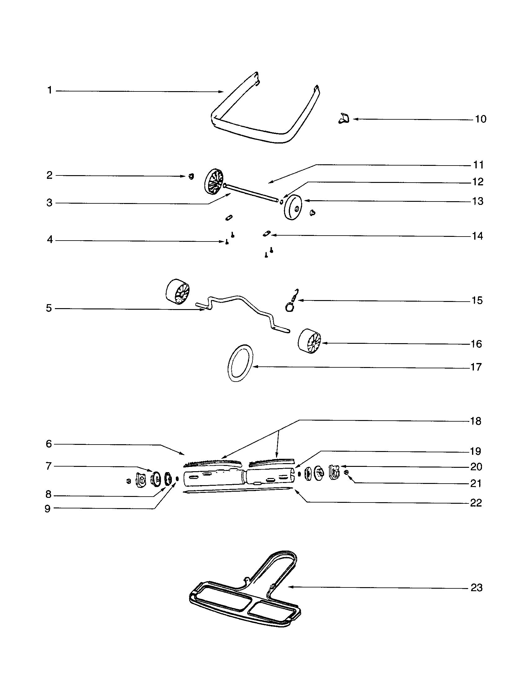 GUARD/AXLE AND WHEELS