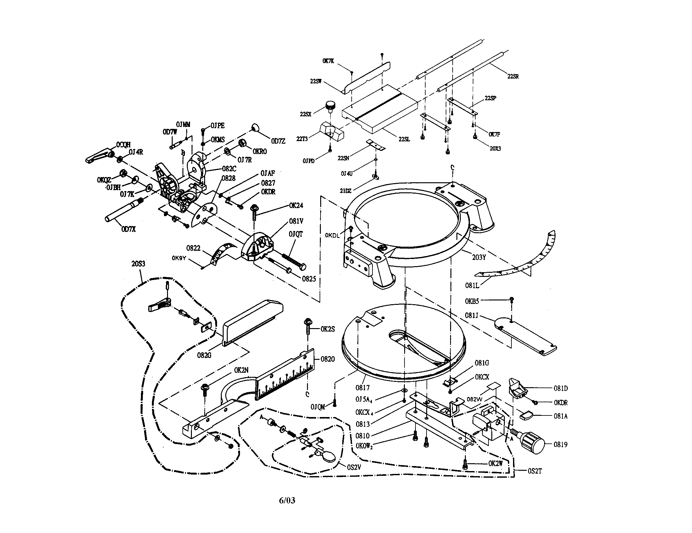 BASE/MITER GAUGE/TABLE