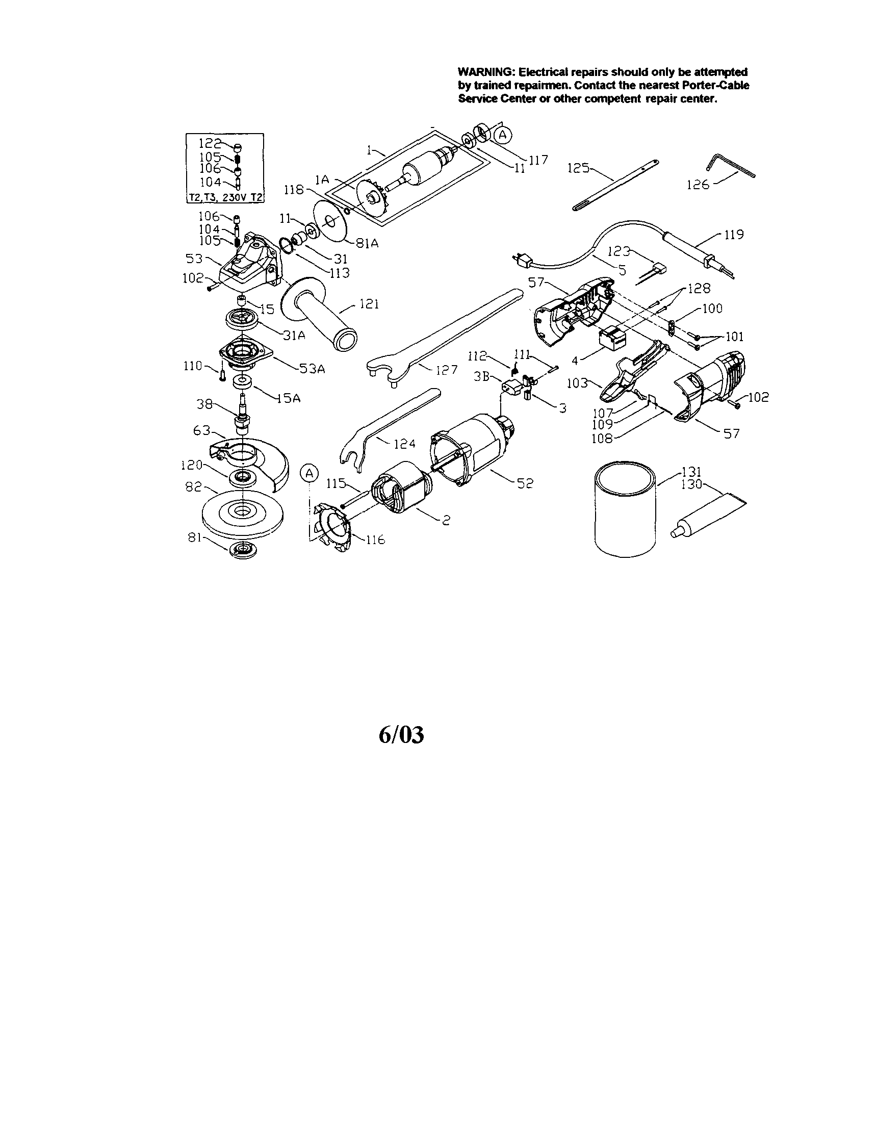 Right angle grinder