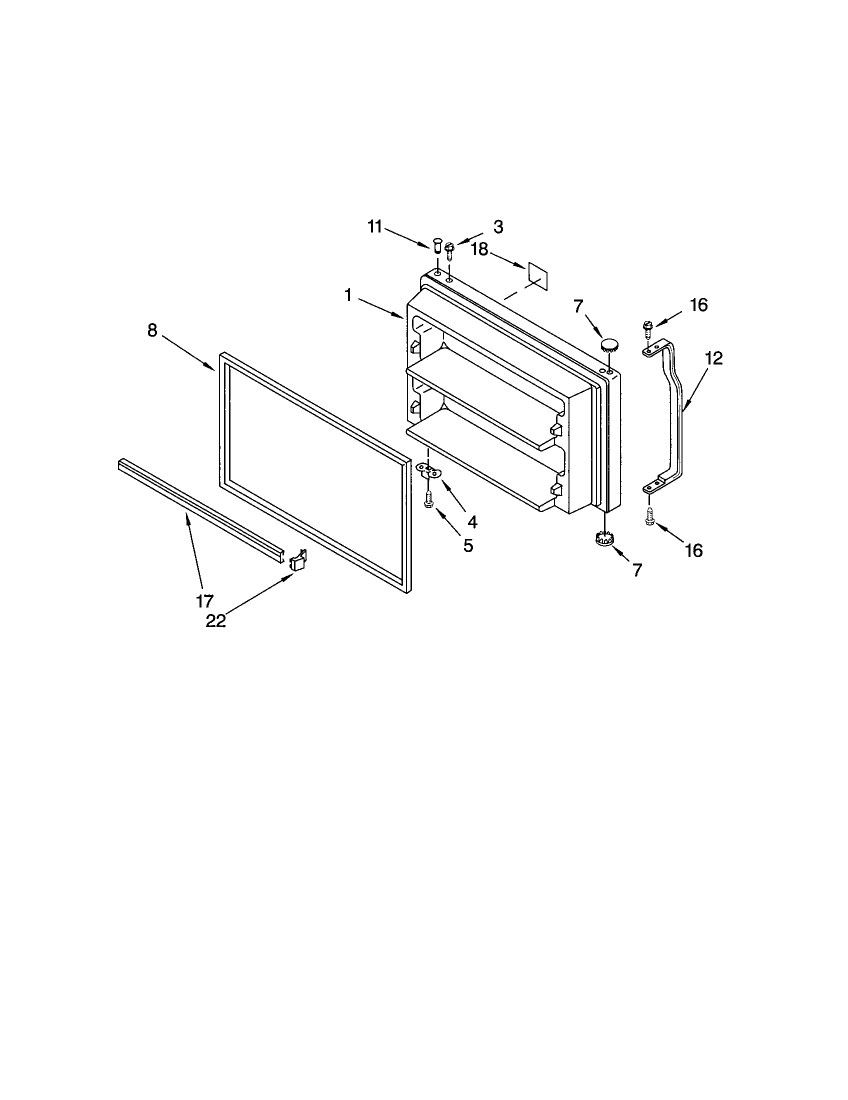 Freezer door