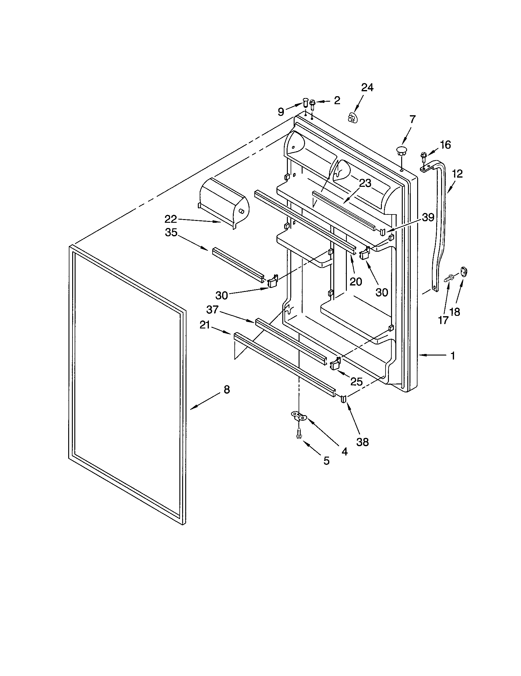 Refrigerator door