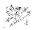 Poulan PP8000M rotary mower diagram