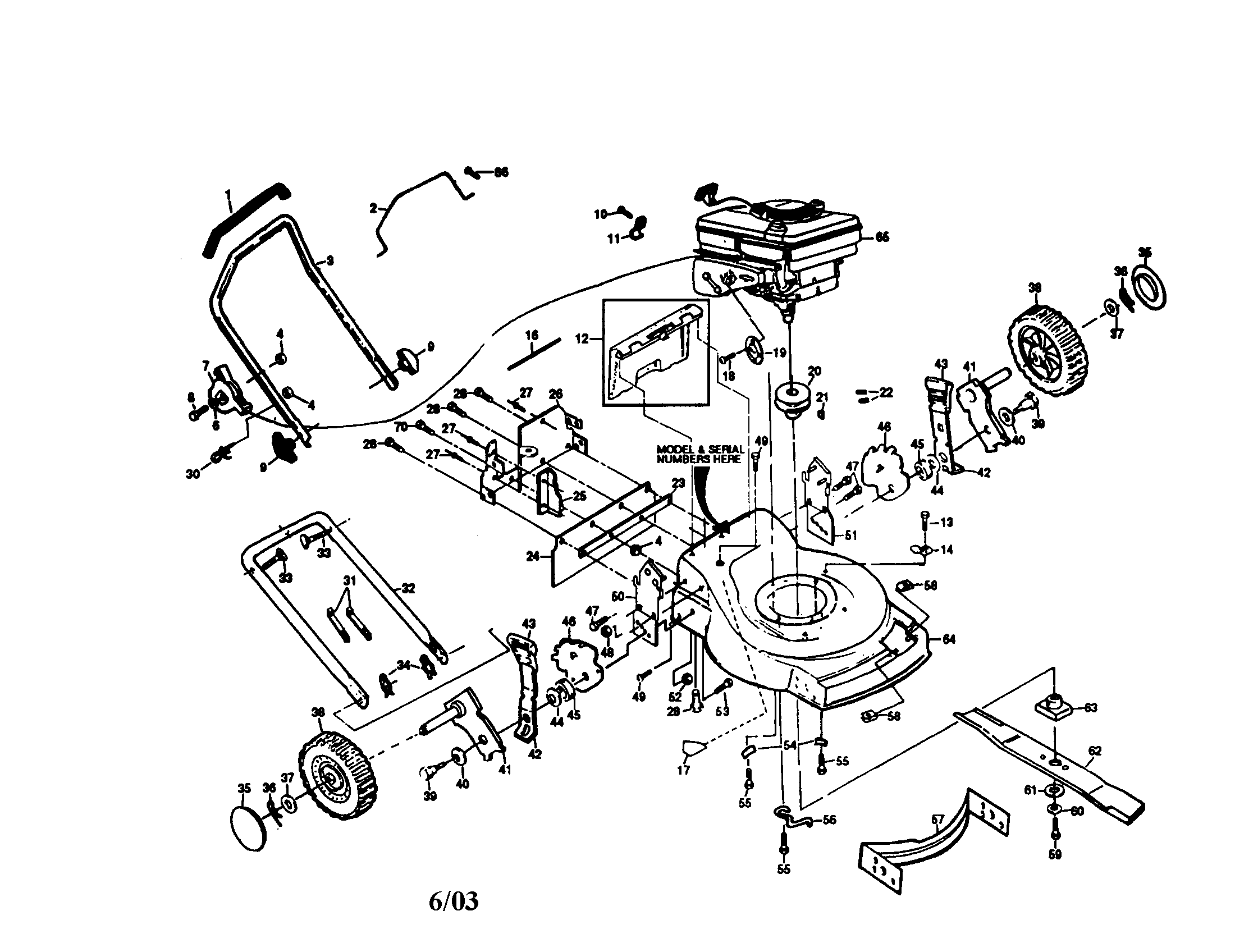 Engine/handle/housing