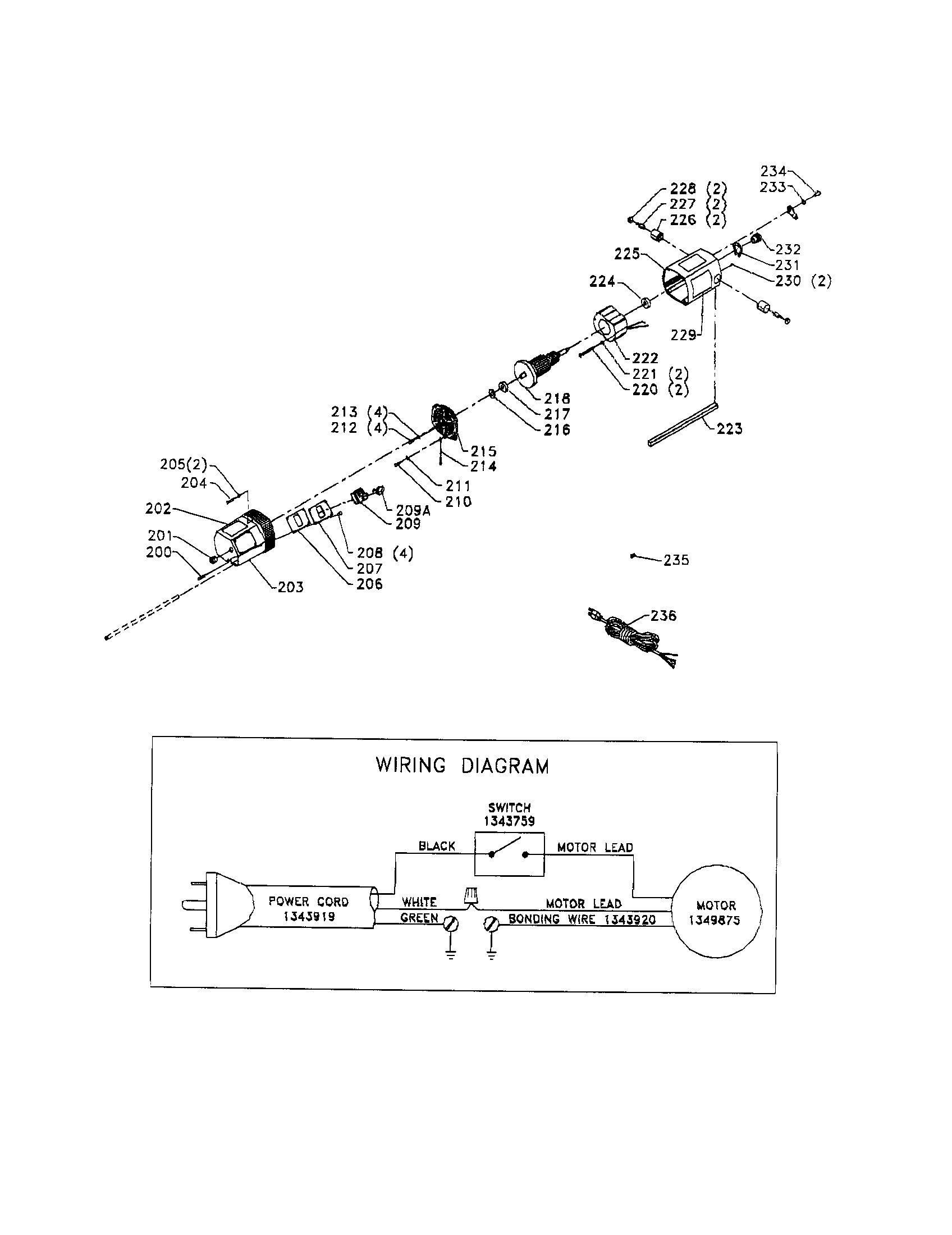 HOUSING/MOTOR/WIRING
