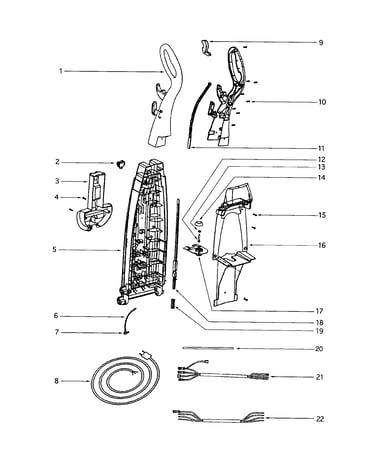Handle/housing cord