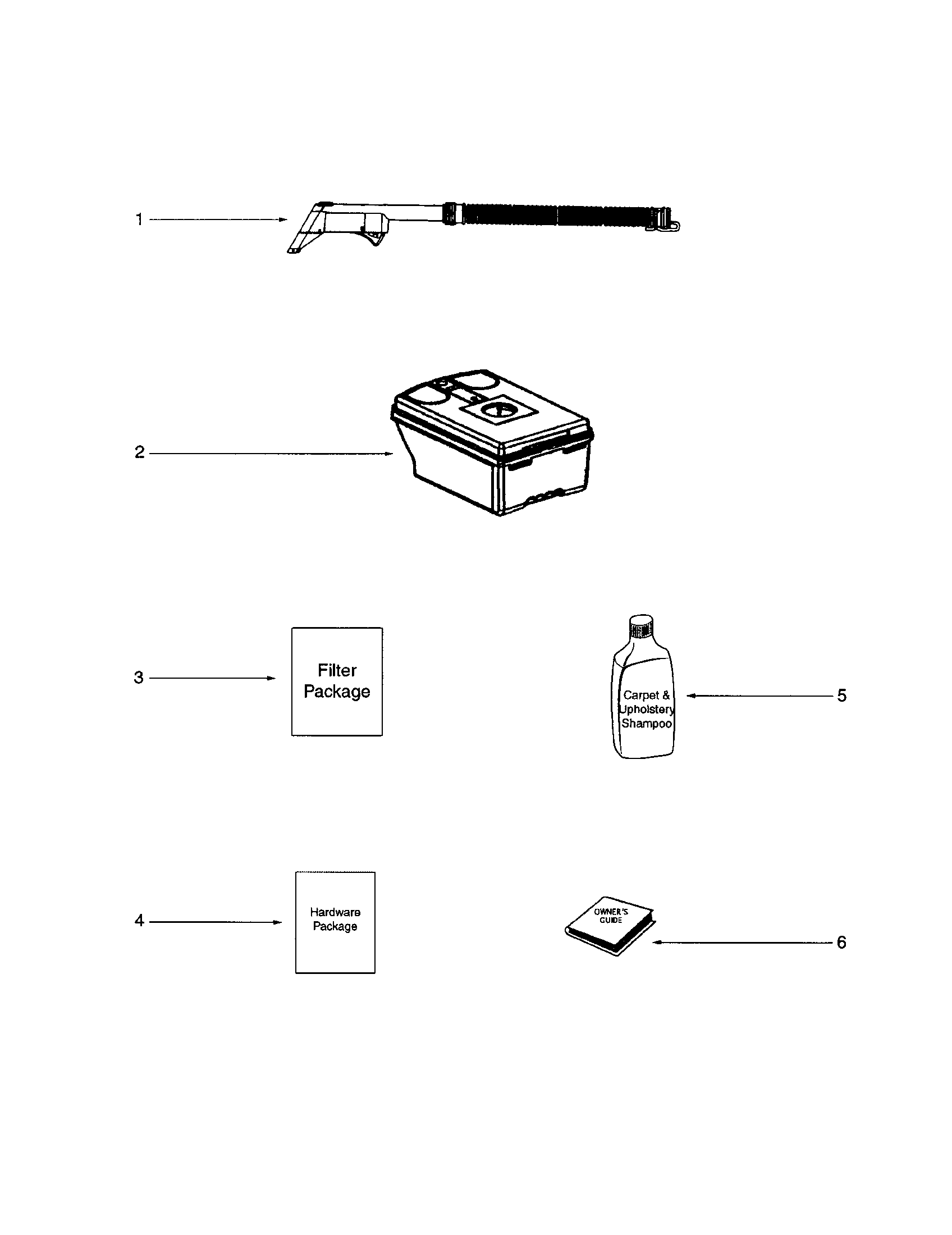 Hose/recovery tank