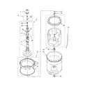 Kenmore 11024852300 agitator, basket and tub diagram