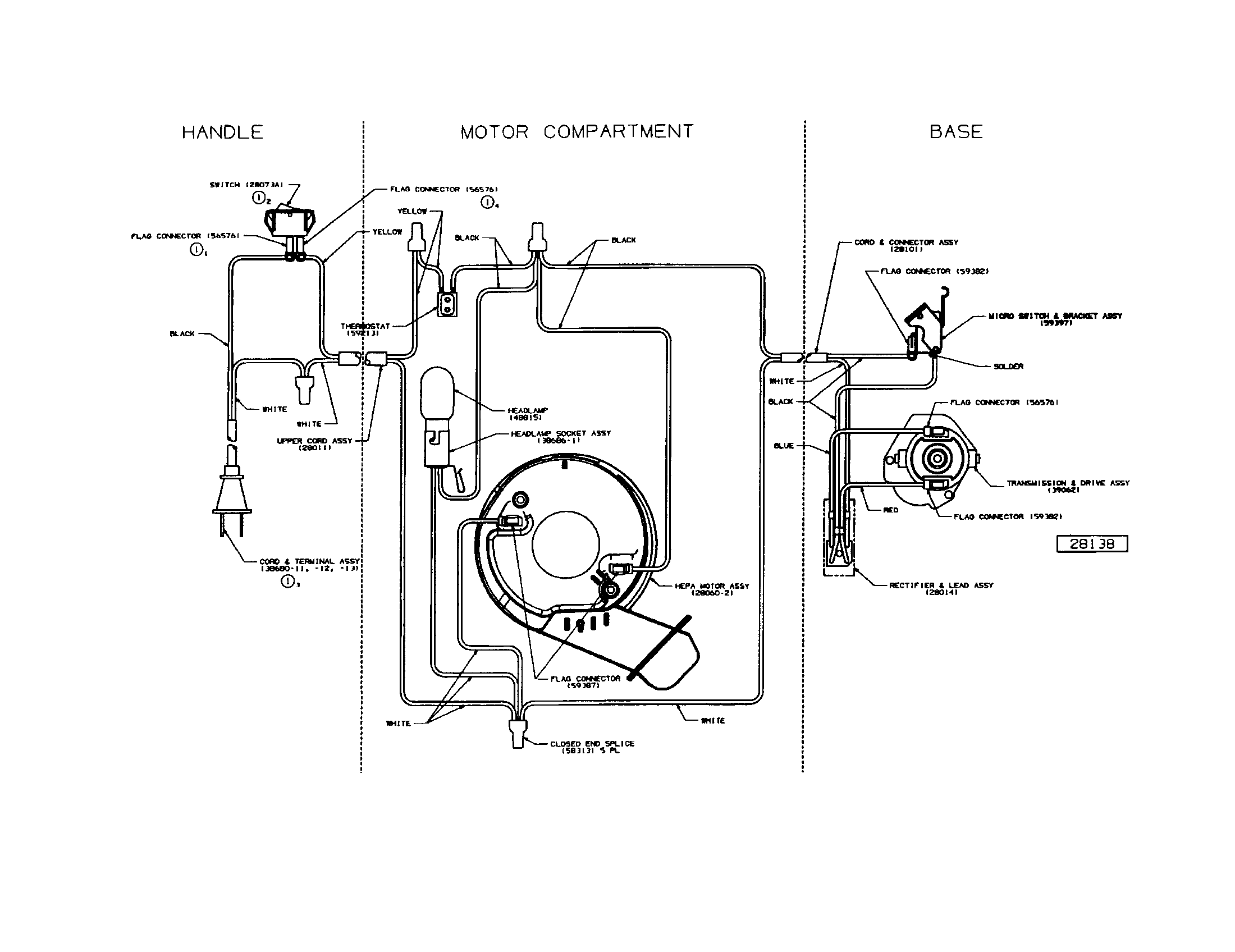 Handle/motor compartment/base