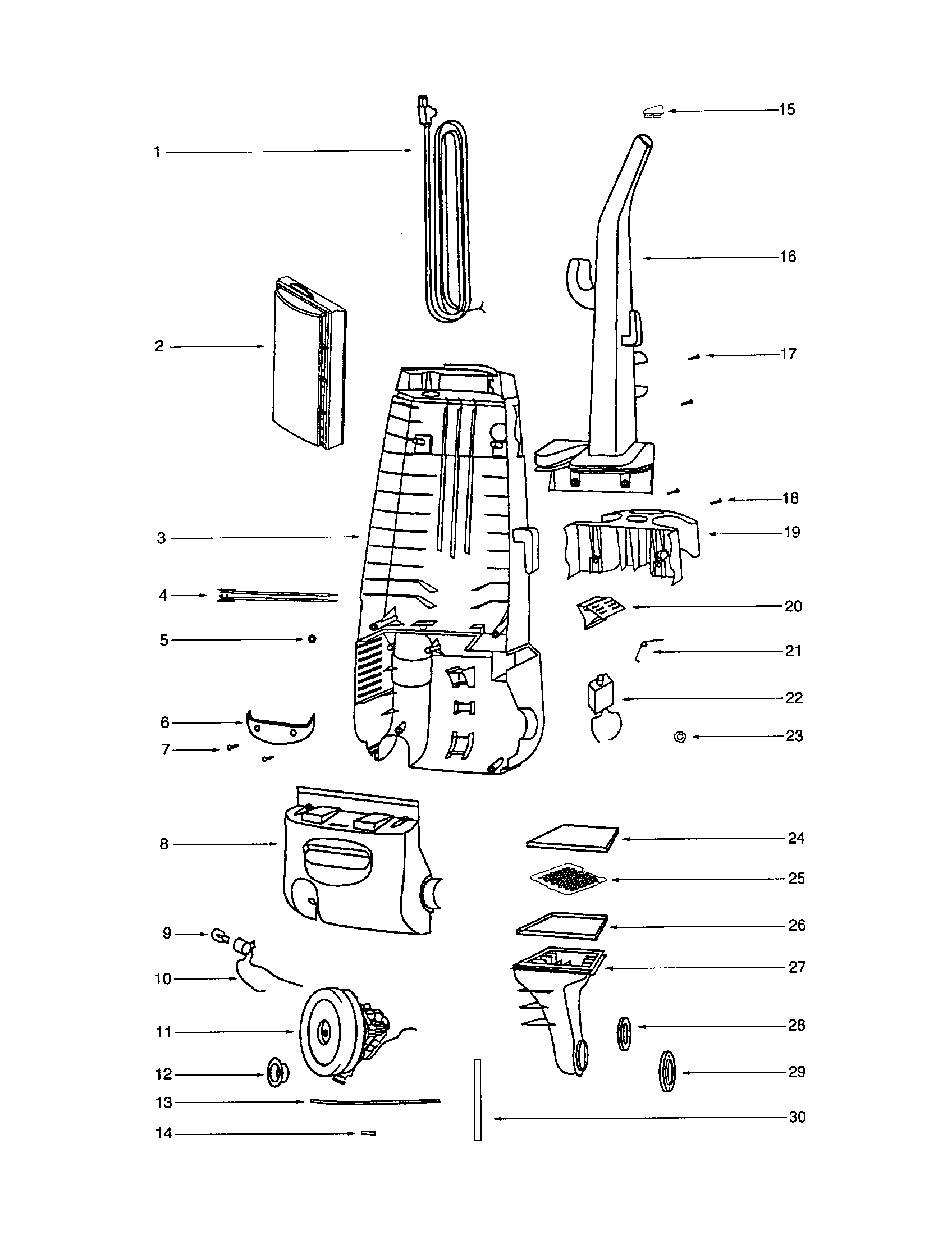 Rear housing/motor cover