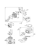 Head-cylinder/fan flywheel
