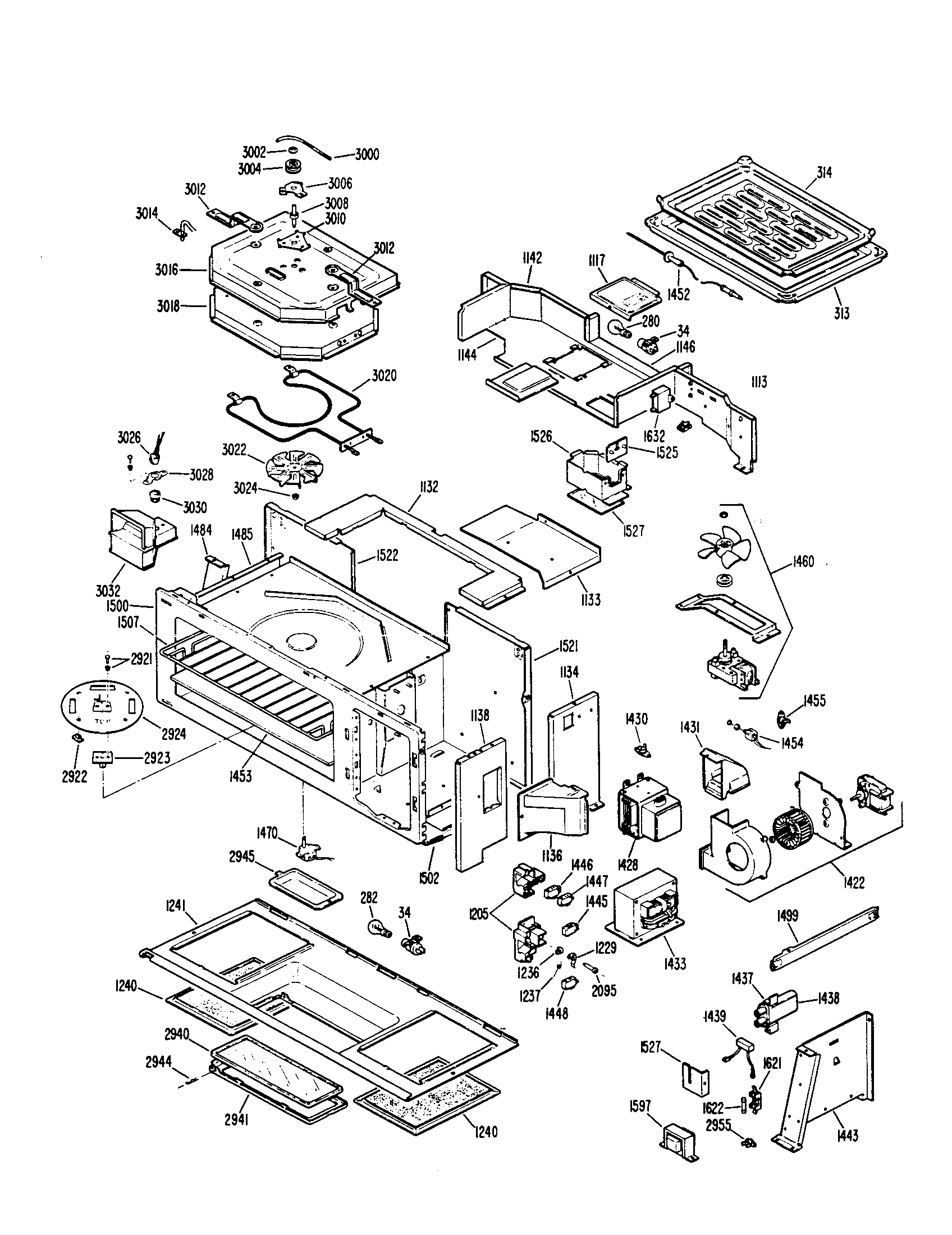 DUCT BLOWER AND BROIL PAN