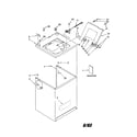 Kenmore 11024862300 top and cabinet diagram