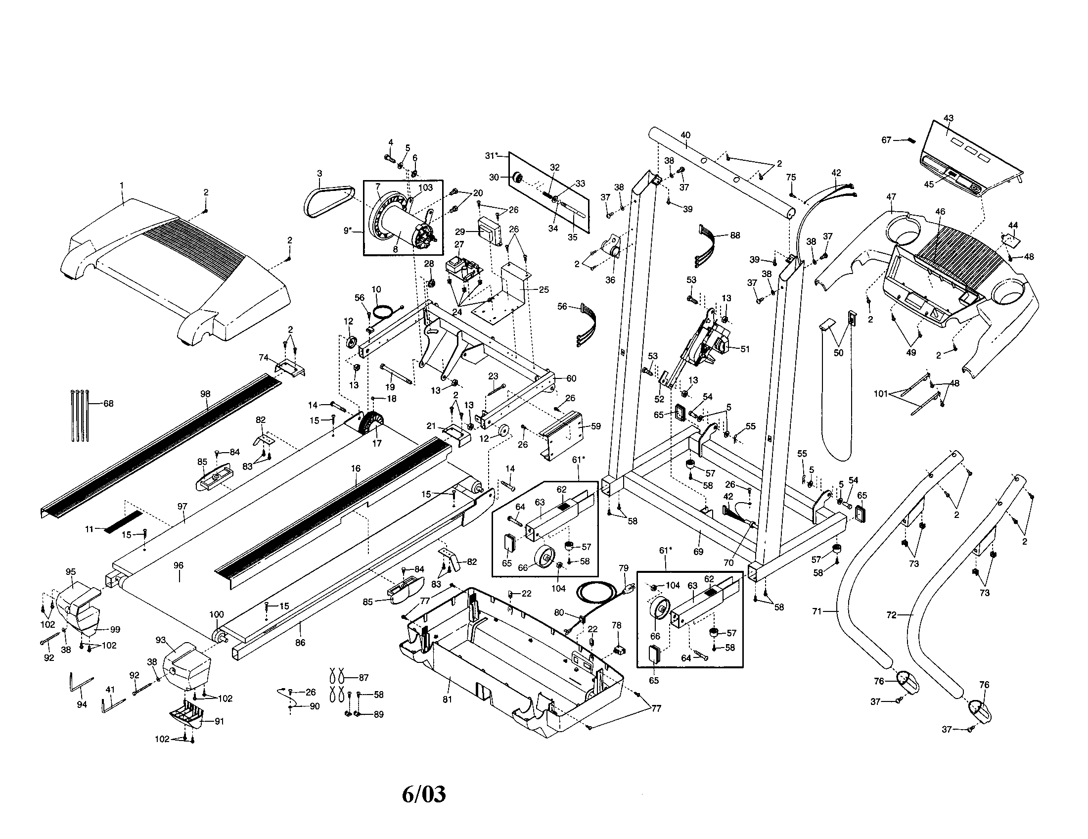Hood/motor/console