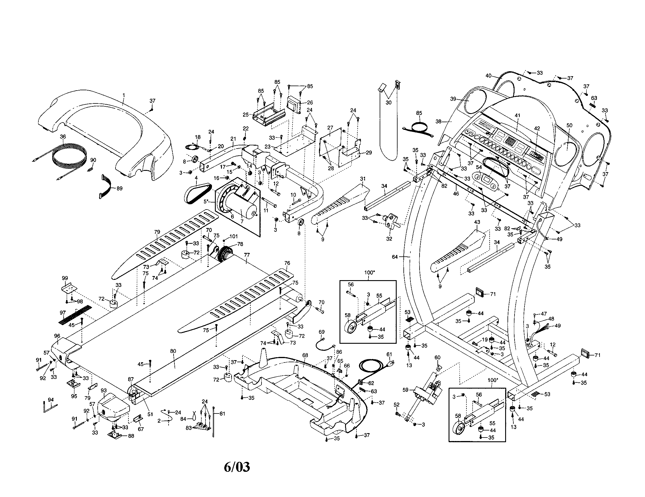Hood/motor/console/frame