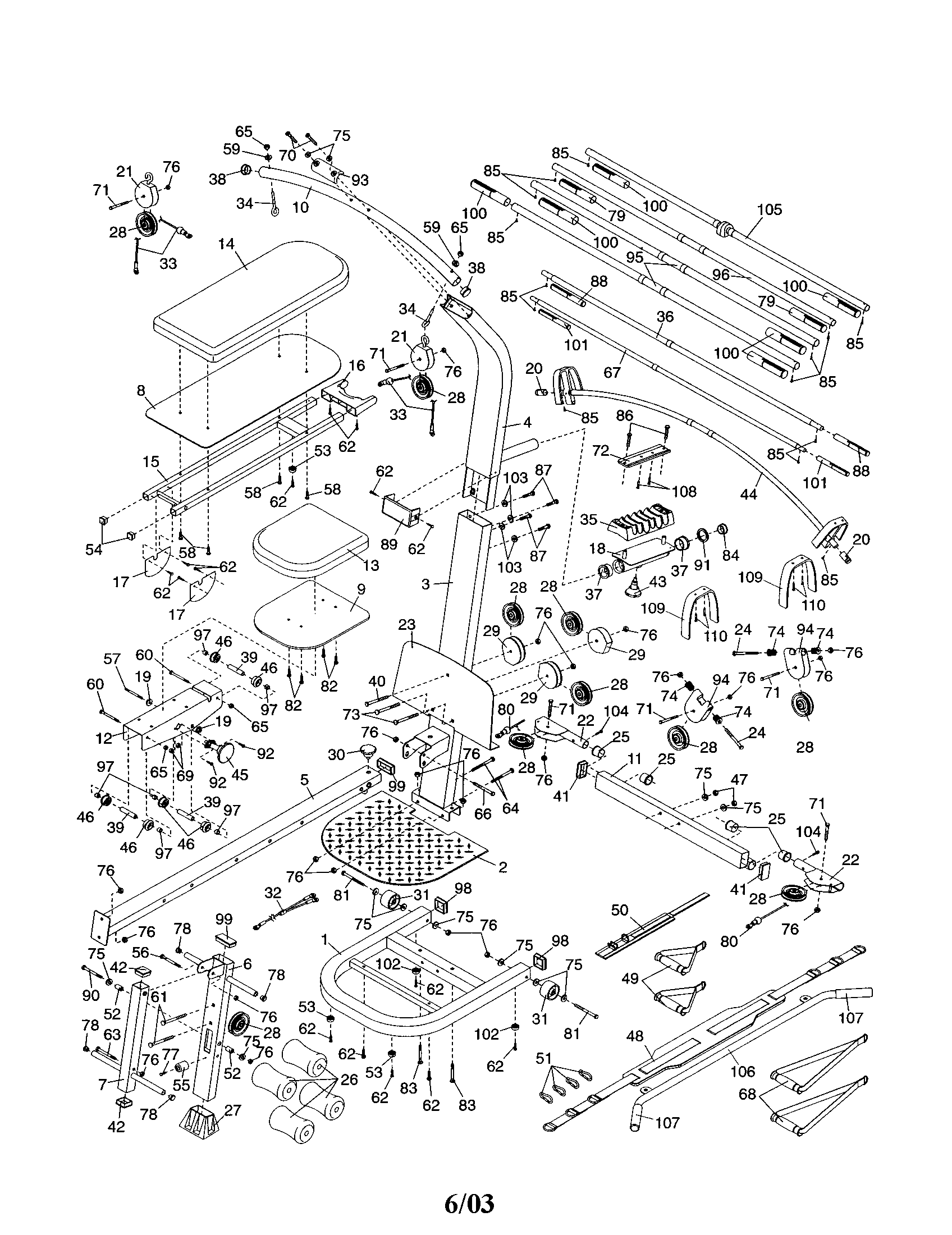 Base/seat/wheel/cable