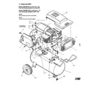 Coleman B09J500-20 tank/pump/motor/shroud diagram