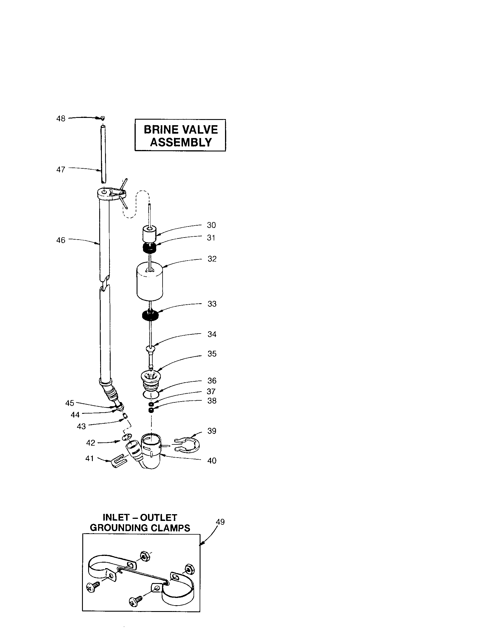 Brine valve assembly
