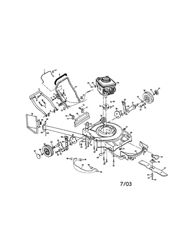 Engine/handle/housing/blade