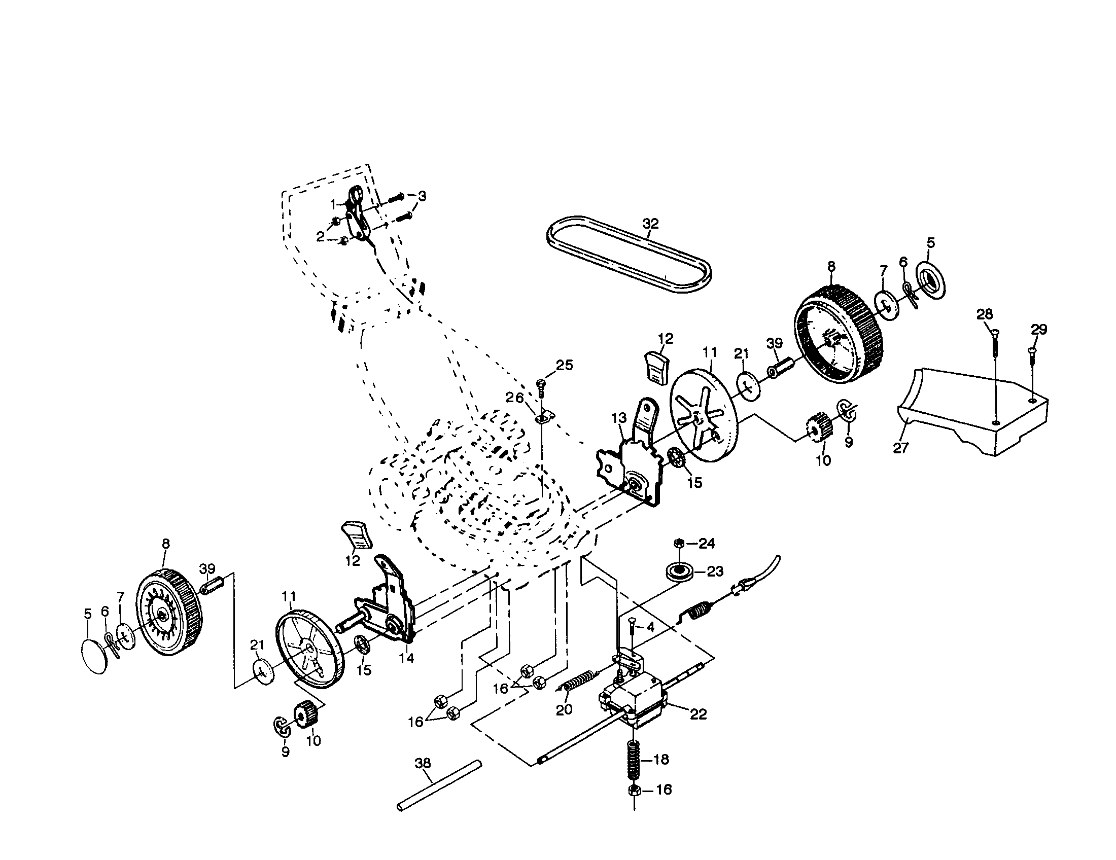 Wheels/tires/belt