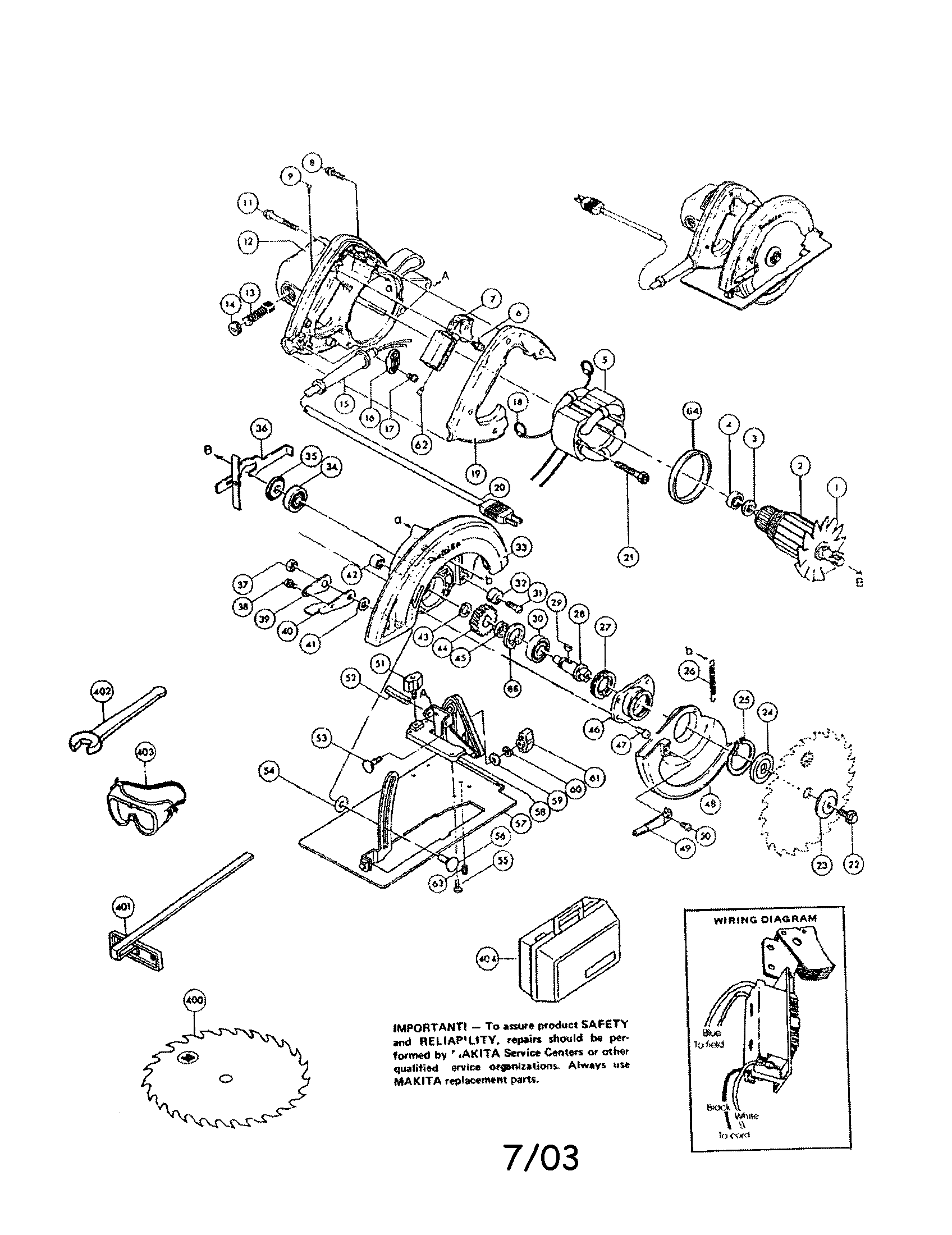 7 1/4" circular saw