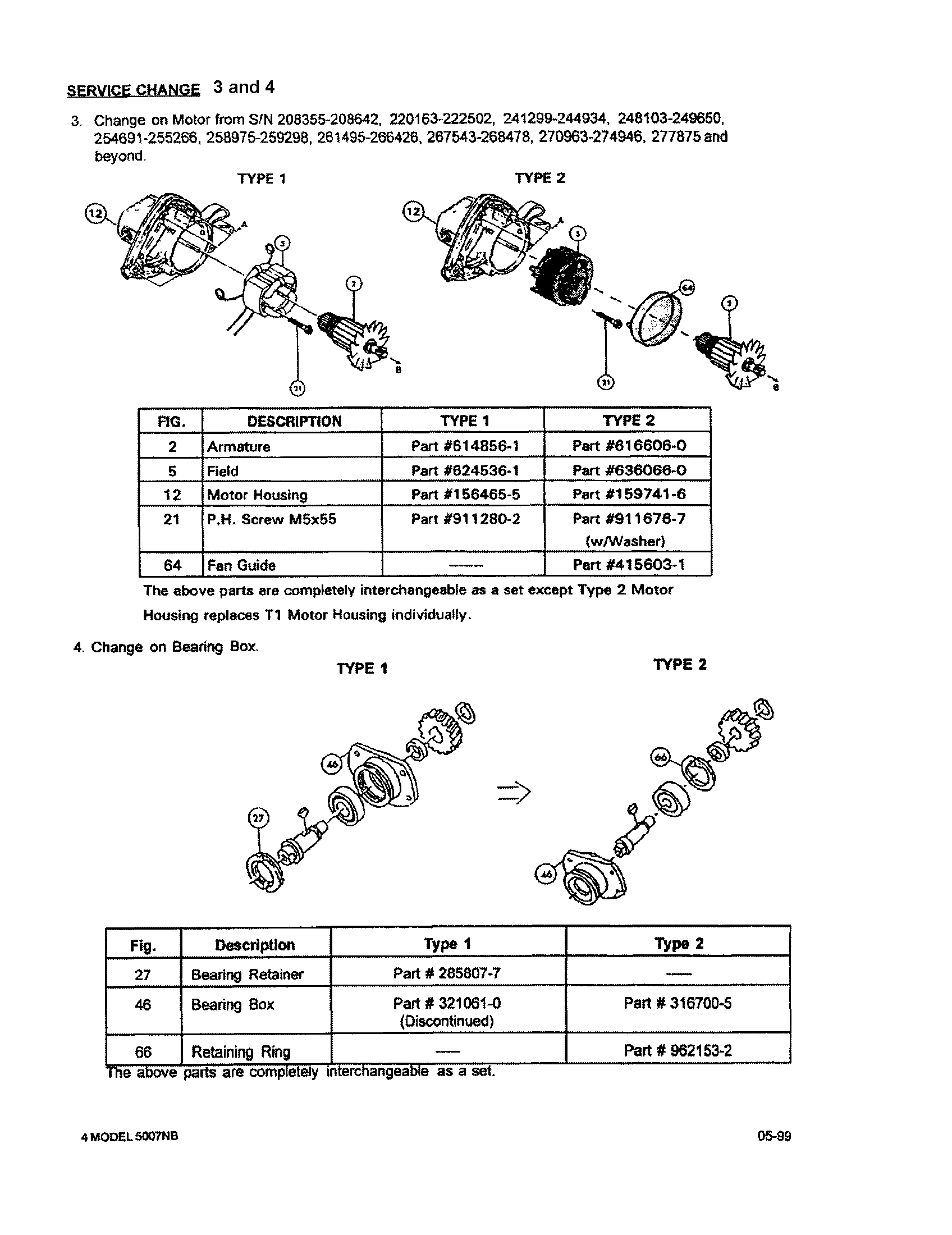 SERVICE CHANGE 3 AND 4