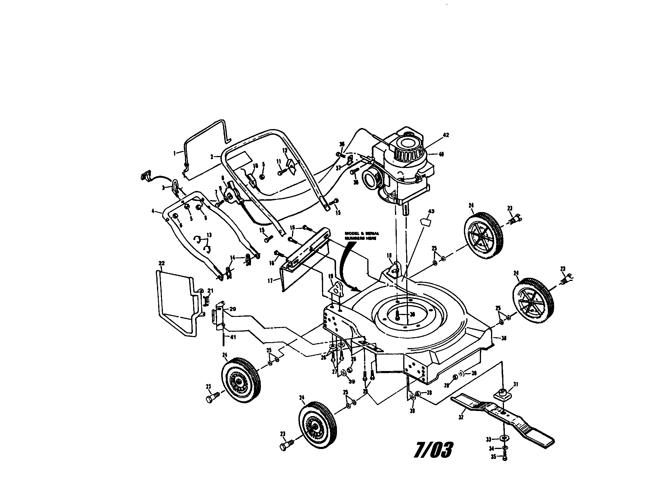 Engine/housing/handle