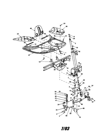 Upper frame cover/axle/steering