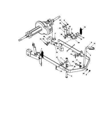 Upper deck link/lift rod
