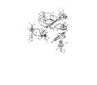 Craftsman 247270200 idler bracket/engine pulley/frame diagram