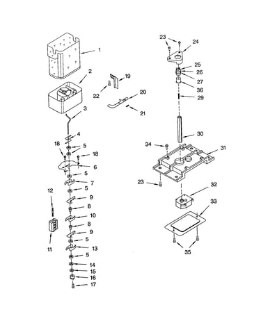 Motor and ice container