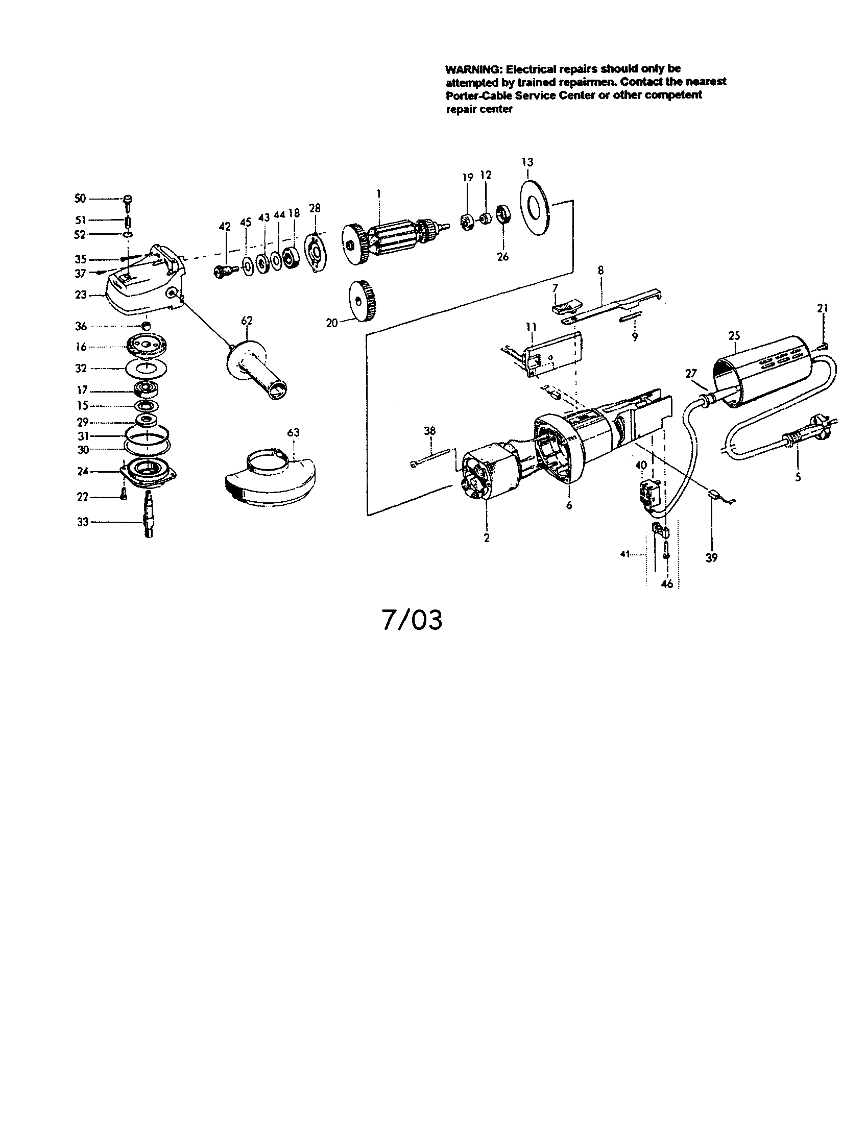 Right angle grinder