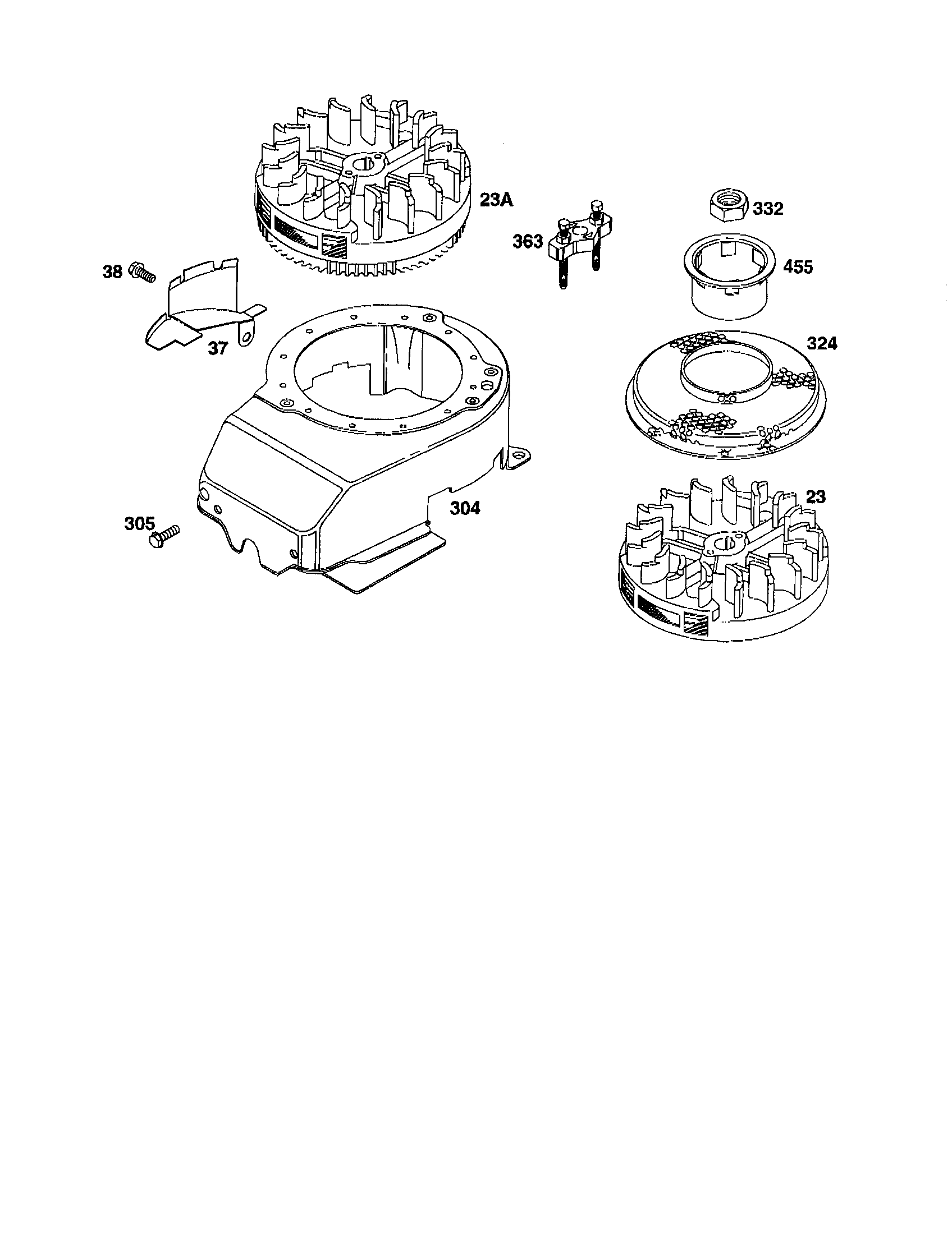 Flywheel/housing-blower