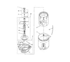 KitchenAid KAWS850LT0 agitator/basket/tub diagram