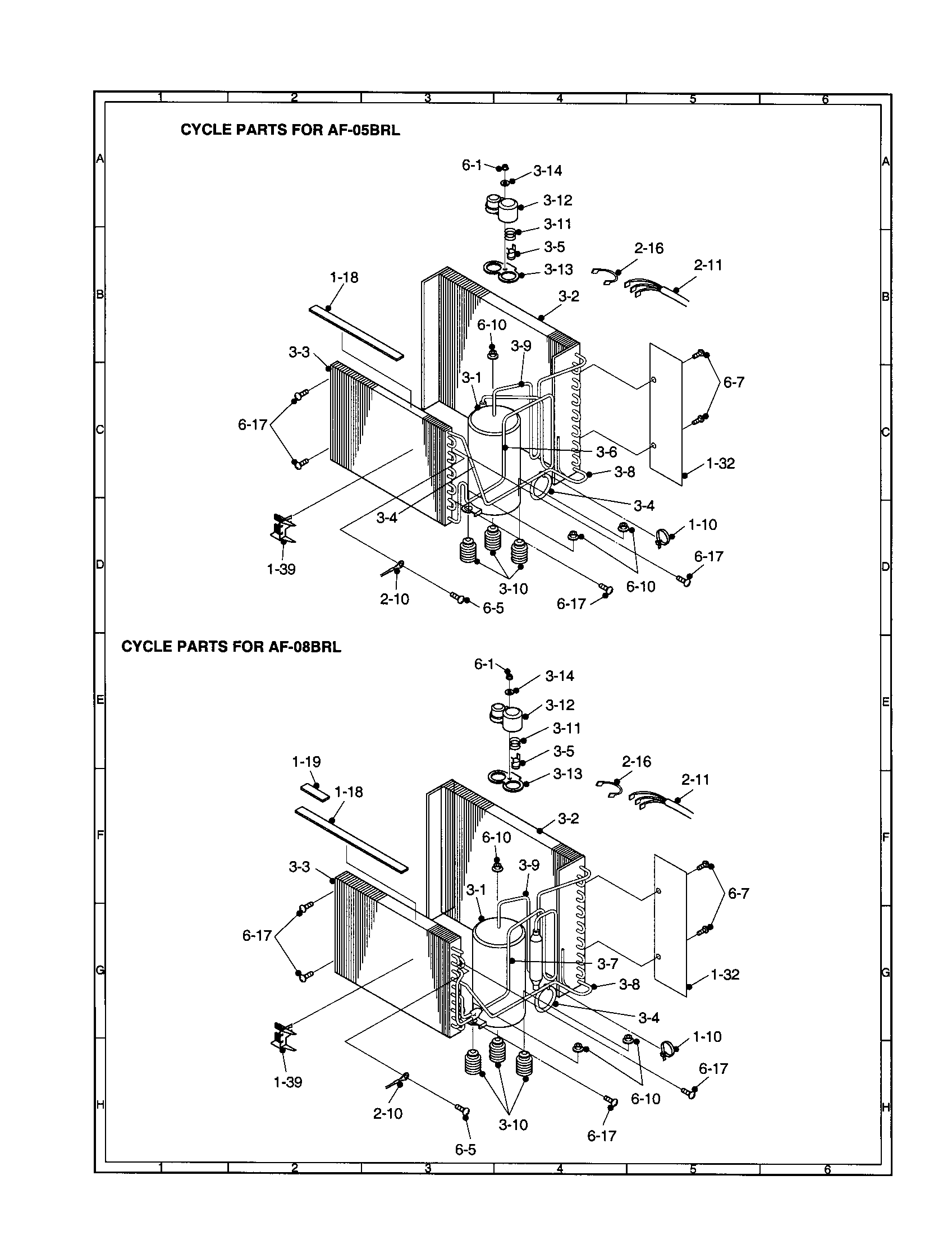 CYCLE PARTS FOR AF-05BRL/AF-08BRL