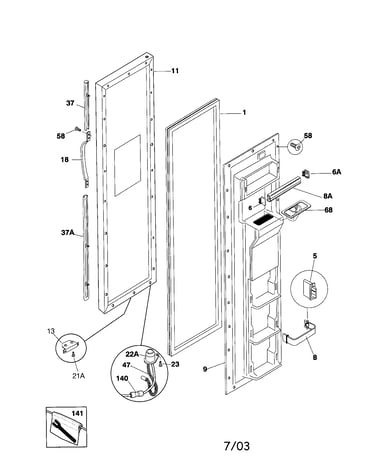 Freezer door