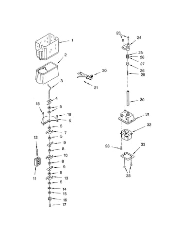 Motor and ice container