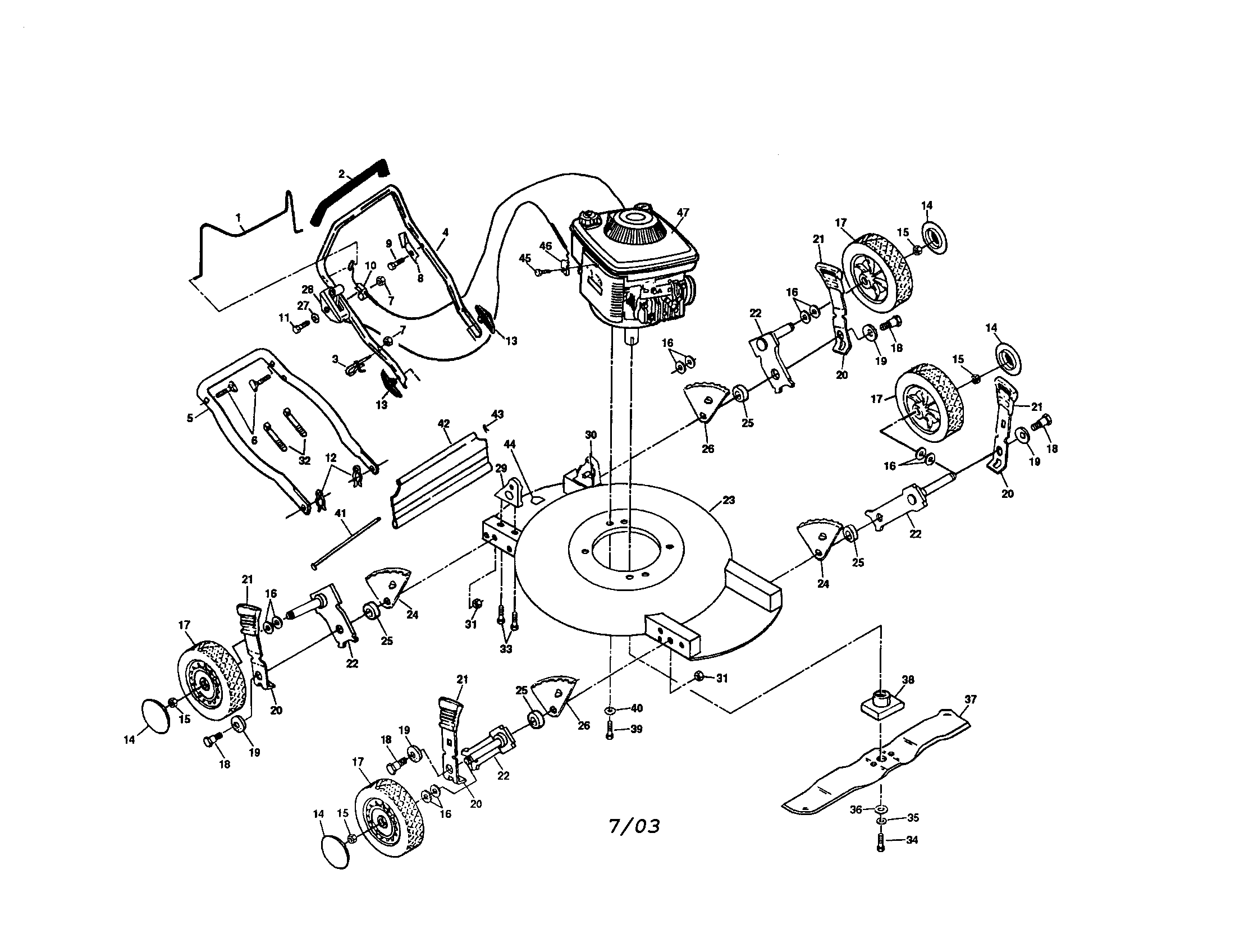 20" rotary mower