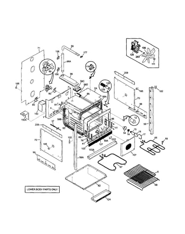Cavity/elements lower drum