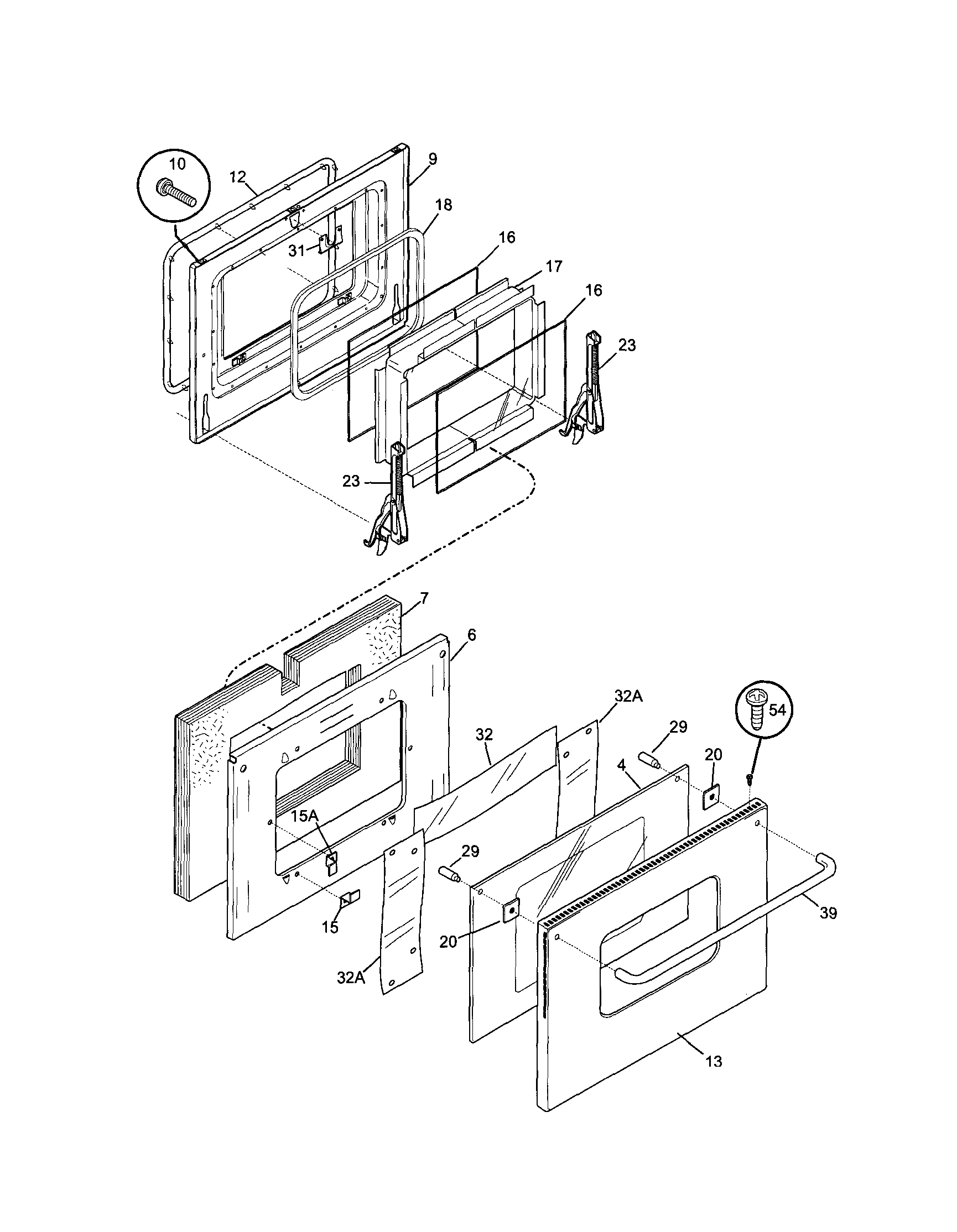 Upper and lower doors