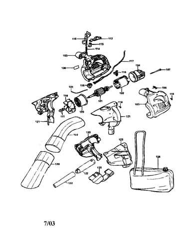 Leaf hog blower/vac