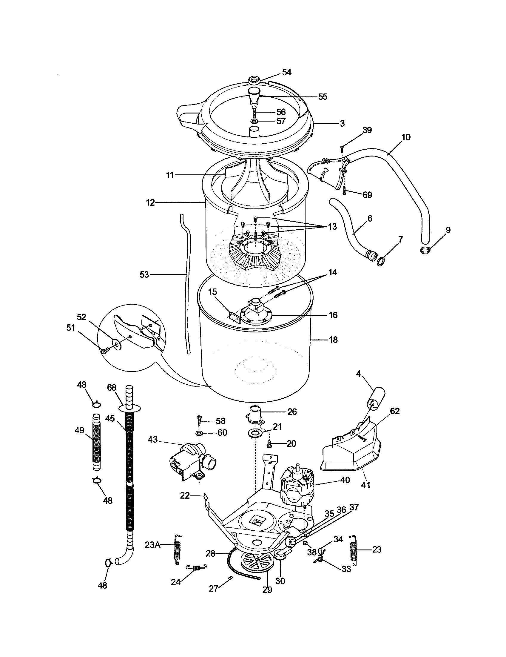 Motor/tub