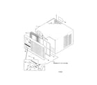 Kenmore 25370124001 cabinet front and wrapper diagram