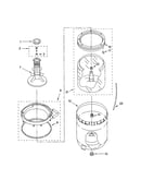 Agitator, basket and tub