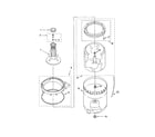 Kenmore 11014202300 agitator, basket and tub diagram