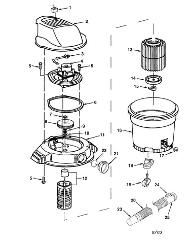 16 gallon wet/dry vac