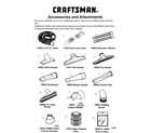 Craftsman 113177920 accessories and attachments diagram
