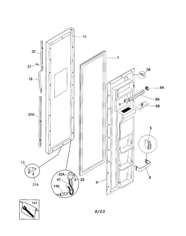 Freezer door
