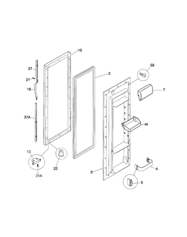 Refrigerator door