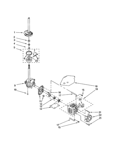Brake/clutch/gearcase/motor/pump