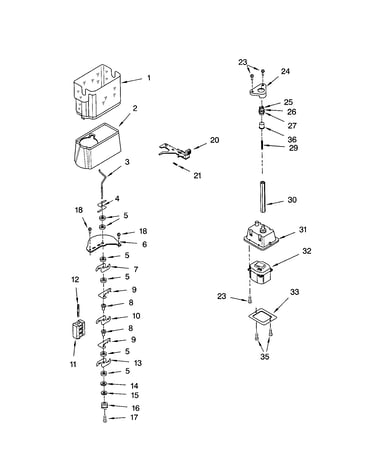Motor and ice container